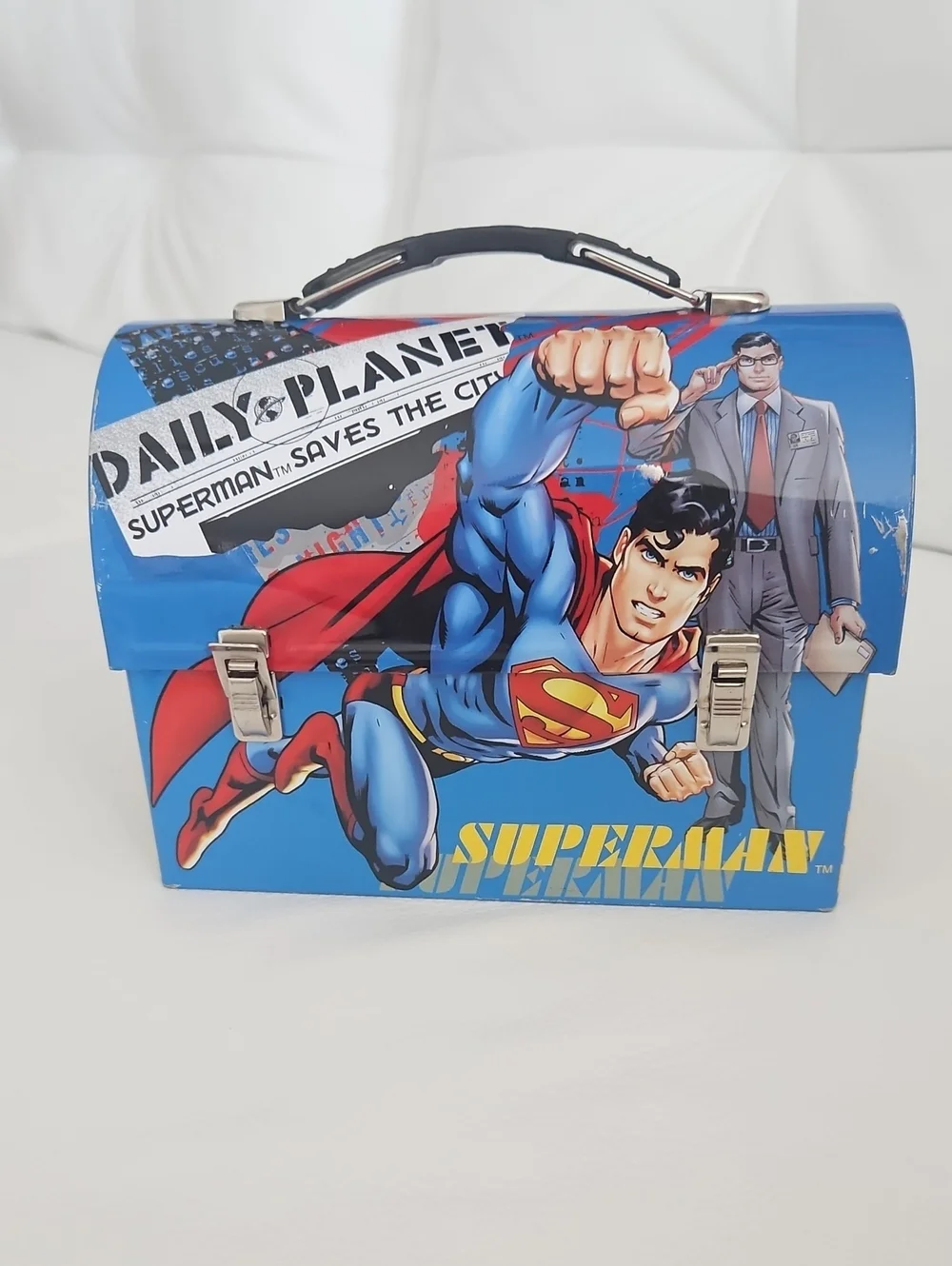 DC Comics Superman Metal Domed Lunch Box with Graphic Art